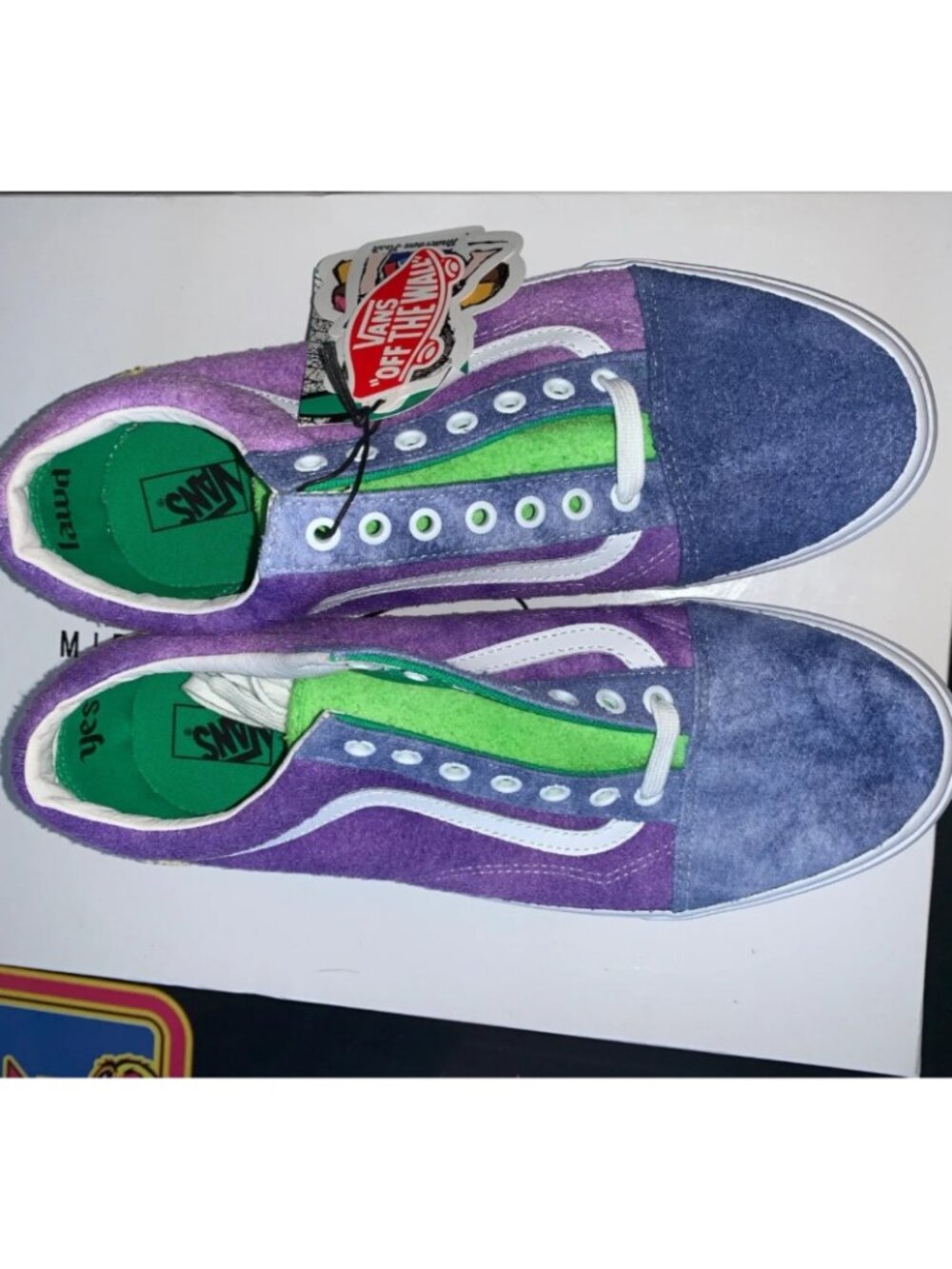Vans x Anderson Paak Old Skool Women Yellow Purple Ziti Low Top hairy suede 0926 - Picture 6 of 10